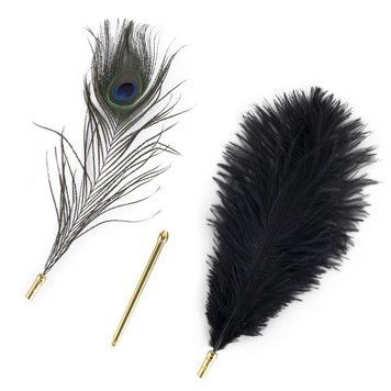 Лоскітка LOCKINK SEVANDA Natural Peacock Flirting Feather Tickler, пір&rsquo;я павича та страуса SX0895 фото