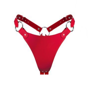 Трусики з натуральної шкіри Feral Feelings - String Bikini Red SO9425 фото
