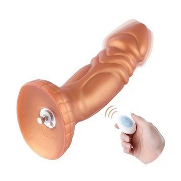 Фалоімітатор з вібрацією Hismith Slightly Curved Vibrating Silicone Dildo Monster Series, KlicLok SO9963 фото