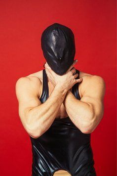 Закритий шкіряний капюшон D&A Deprivation mask Leather SO9560 фото