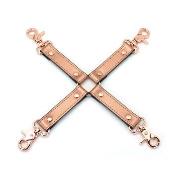 Хрестовина для фіксації Liebe Seele Rose Gold Memory Hog Tie, натуральна шкіра, рожеве золото SO9498 фото