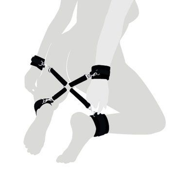 Хрестовина з натуральної шкіри Art of Sex &ndash; 4 Way Connector, чорний SO7480 фото